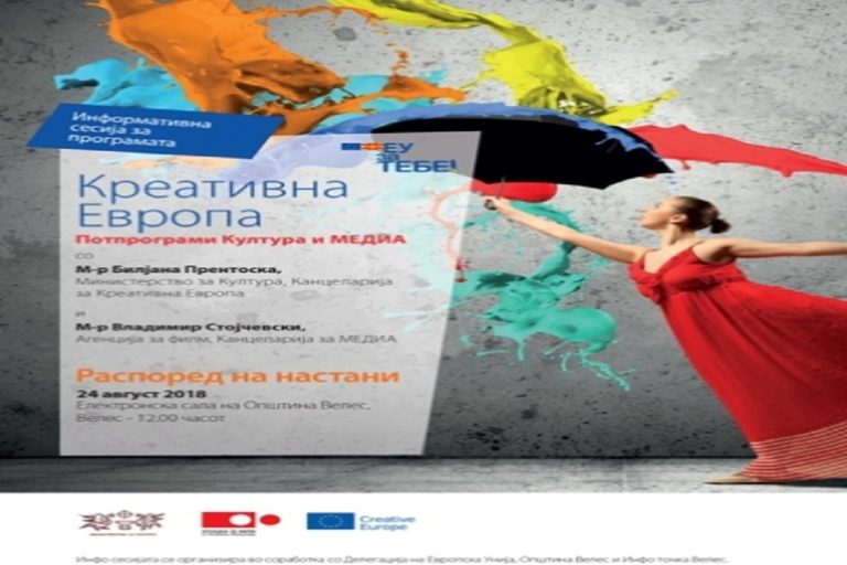 ИНФО ДЕН ЗА КРЕАТИВНА ЕВРОПА ВО ВЕЛЕС