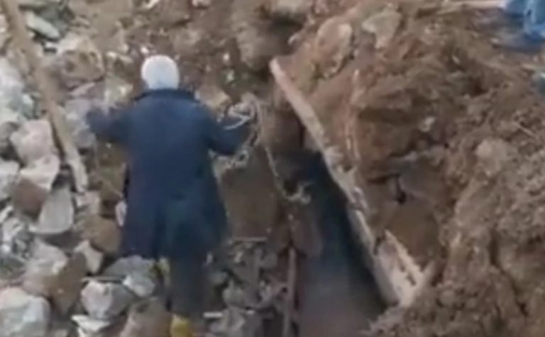 (Видео) Коњ спасен по три недели поминати под урнатините