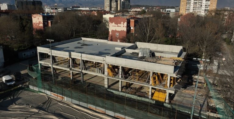 Герасимовски: Одлично напредува изградбата на градинката „Пролет“, 40 отсто од градежните работи се готови