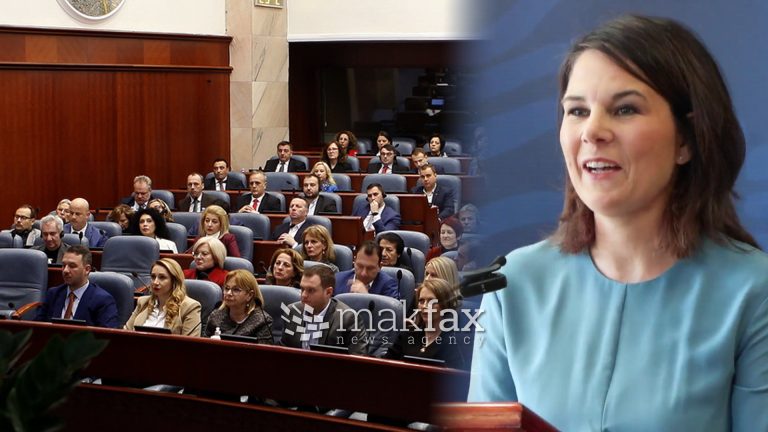 Германската министерка Бербок: Во моменти на менување на Уставот да не биде на прво место партиската книшка