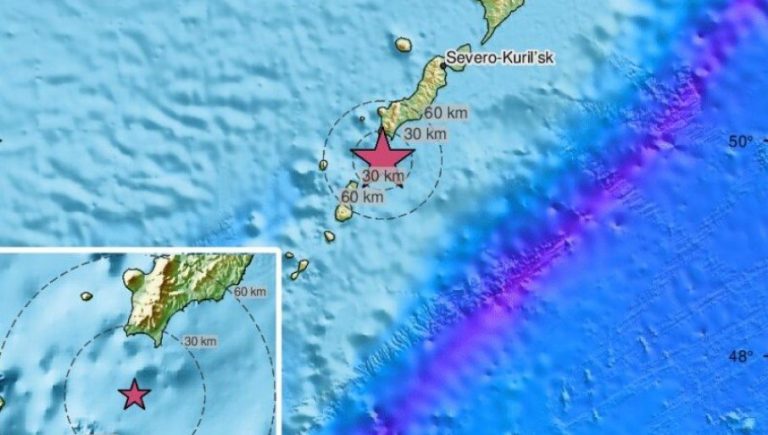 Силен земјотрес со јачина од 6 степени според Рихтеровата скала ја погоди Русија