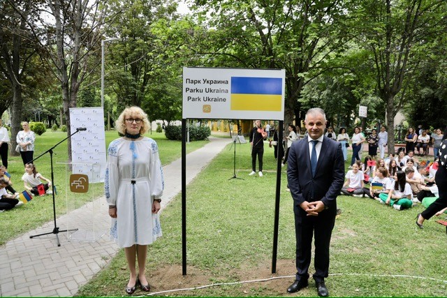 Градоначалникот на Чаир: Со промоцијата на паркот „Украина“ порачавме дека сме со ЕУ, САД и украинскиот народ