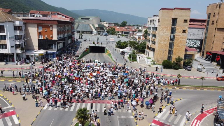 (Фотогалерија) „Ископајте си ги очите, а не златото од планините“ – порачаа демонстрантите против рудникот во Иловица