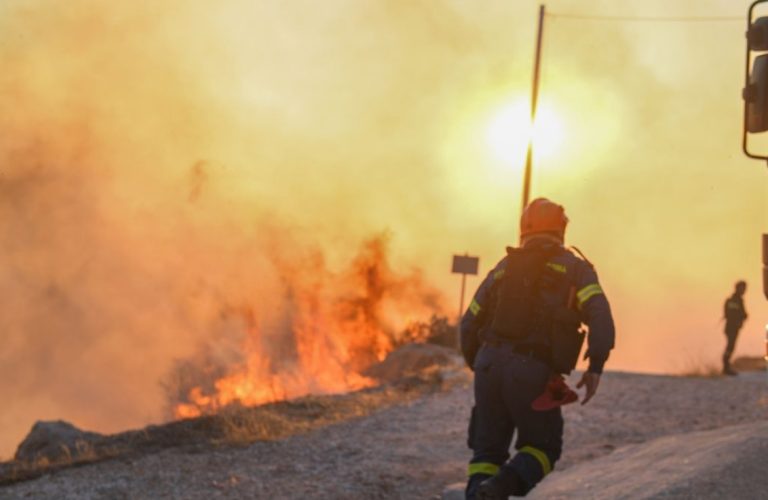 Шумските пожари се шират во Грција, ситуацијата ја влошуваат силните ветрови