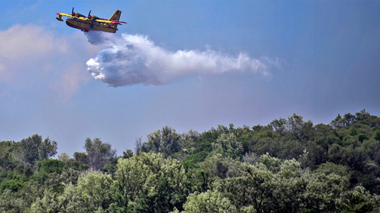 Гори Света Гора: хеликоптери со вода во битка со силен ветер, пожарот се приближува до манастирот