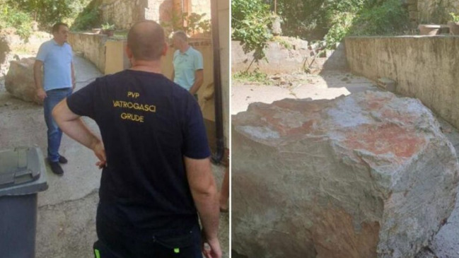 Огромна карпа се урнала во дворот на семејна куќа: страшни сцени по земјотресот во Босна и Херцеговина