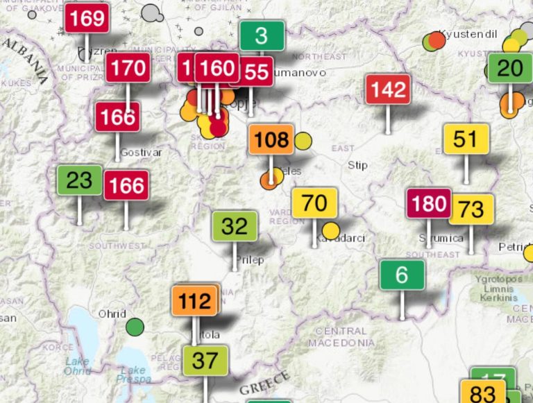 Град Скопје: Најзагадени градови во Македонија се Струмица и Тетово