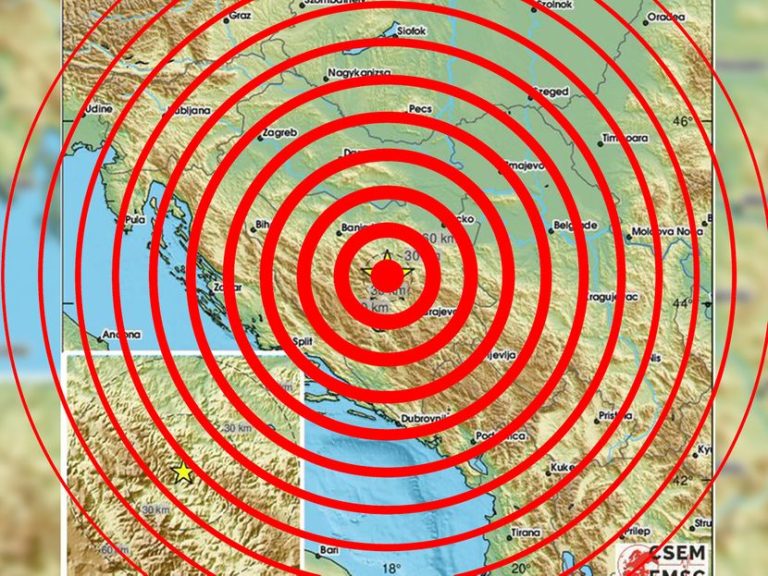 Земјотрес и во Босна и Херцеговина