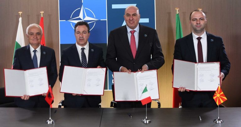 Министрите за одбрана на Италија, Албанија, Македонија и Бугарија потпишаа Писмо на намери за воспоставување на хармонизиран коридор за воена мобилност за потребите на Алијансата