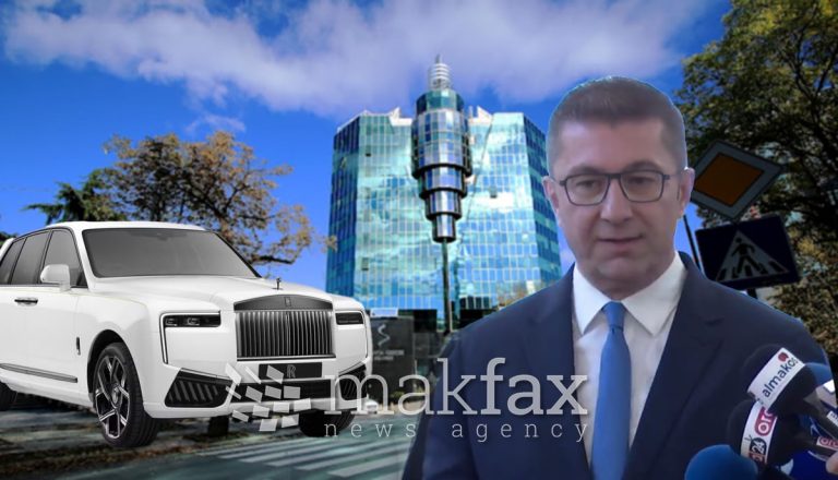 „Од Соравија ли ќе ги вратиме или од ‘ролс-ројсот’?“, праша Мицкоски за 50 – те милиони солидарен данок што треба да се врати на компаниите