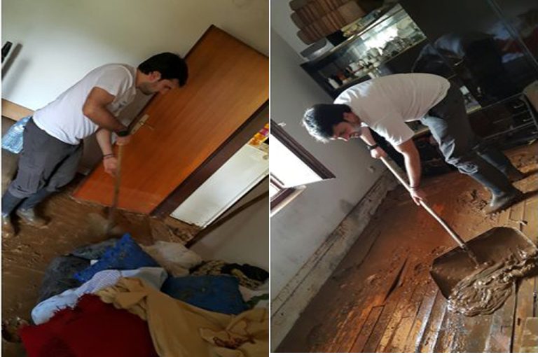 (Фото) „Лошиот“ Георгиев бил волонтер во санирањето на штетите по големите поплави што го погодија реонот на Скопје во 2016 г.