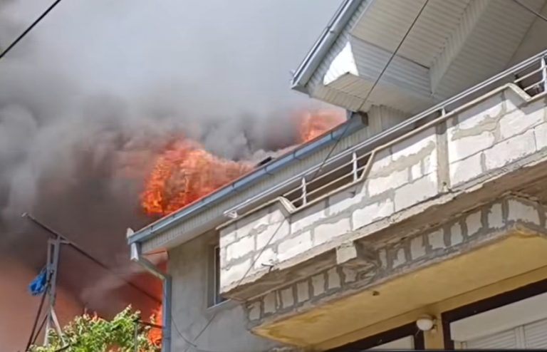 Гори куќа во Кочани