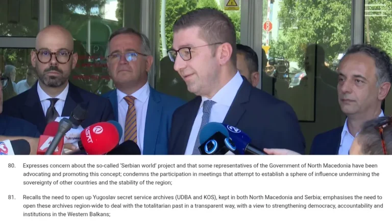 БГНЕС: Мицкоски „ослепе“ за „Српскиот свет“ во извештајот на Вајц