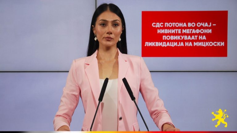 (Видео) Андоновска: Мегафоните на СДСМ повикуваат на ликвидација на Мицкоски