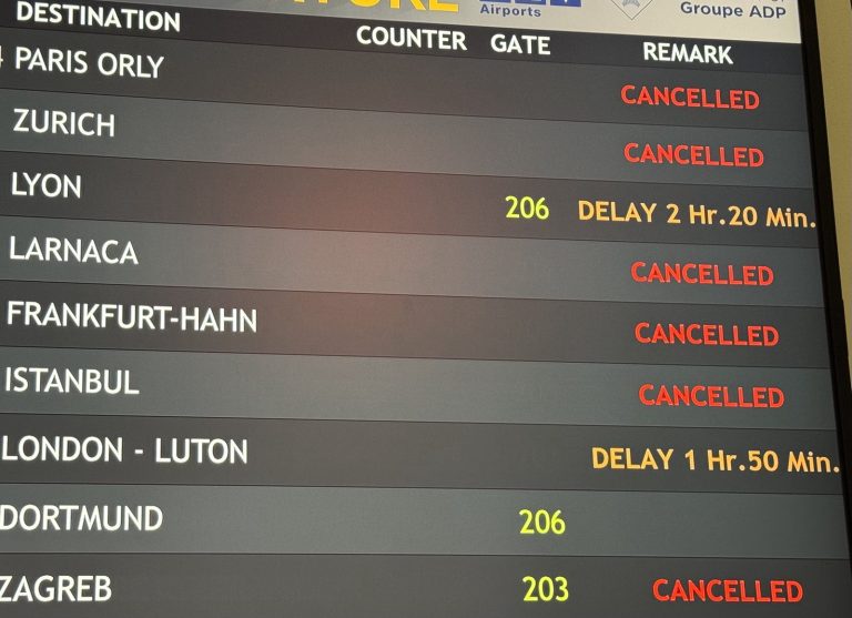 Откажани и одложени повеќе летови на Меѓународниот аеродром Скопје