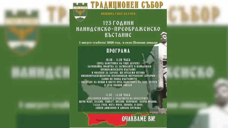 Општините Гоце Делчев и Симитли ќе ја одбележат 123-та годишнина од почетокот на Илинденско-Преображенското востание