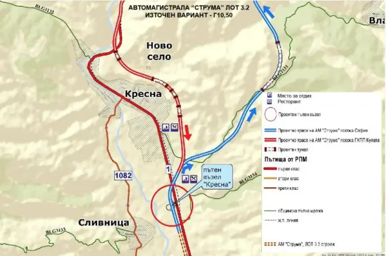 Ново трасе на автопатот „Струма“ во Бугарија кон Грција со два тунела и 17 вијадукти